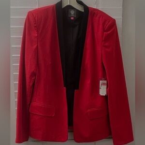 Vince Camuto Red Open-Front Women's Blazer Jacket